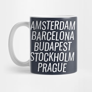 Cities of Europe Mug